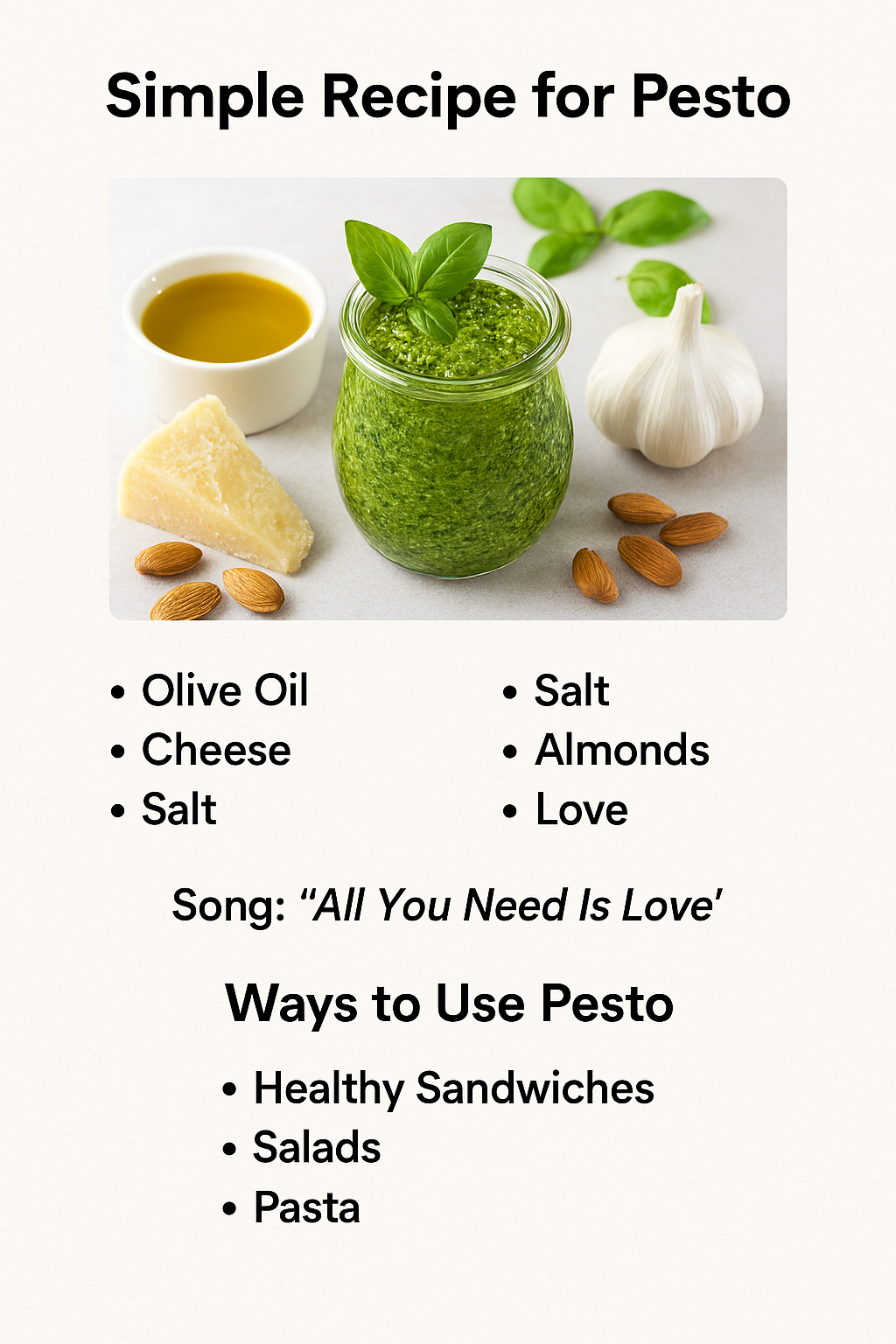 All You Need is Love and This Pesto Recipe